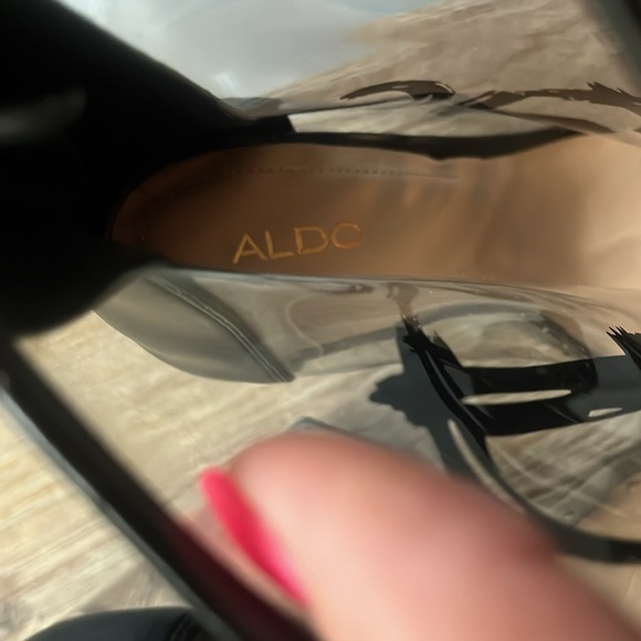 Aldo Clear Chunk Block Bootie Heels Size Sz 7 Do Ya Thing Punk Graffiti Booties - Picture 9 of 15